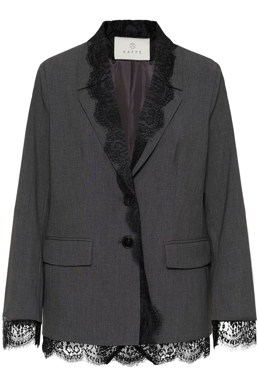 Kaffe Rielle Blazer - Dark Grey Melange