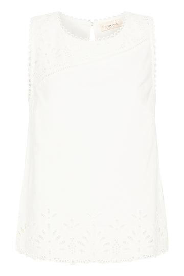 Cream Selina Top - Snow White