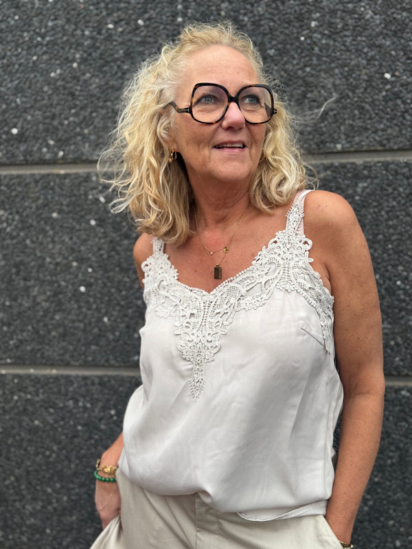 Cream Anna Top - Perfectly Pale