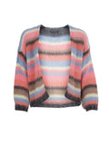 Black Colour Casey Multi Striped Cardigan | Black Color | Køb online hos Moster D – Hurtig levering