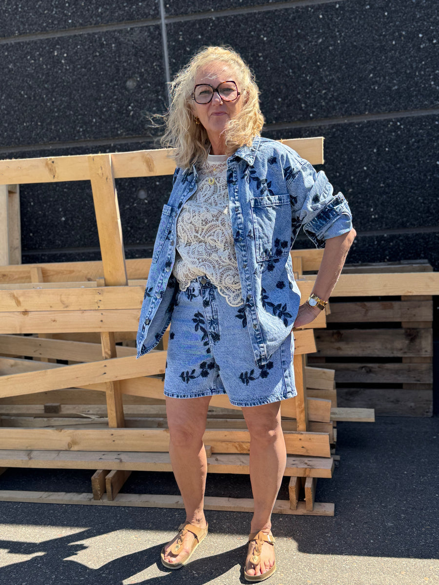 Kaffe Babena Denim Jacket - Blue Denim