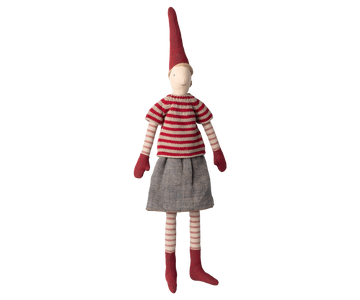 Maileg Nisse Pige, str. 3 - Nederdel & Strikket Sweater
