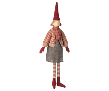 Maileg Nisse Pige, str. 4 - Nederdel & Cardigan