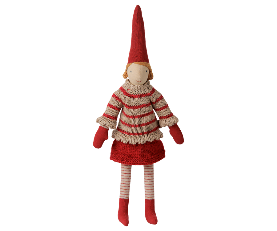 Maileg Pixy Pige str. 2 - Stribet Strikket Sweater