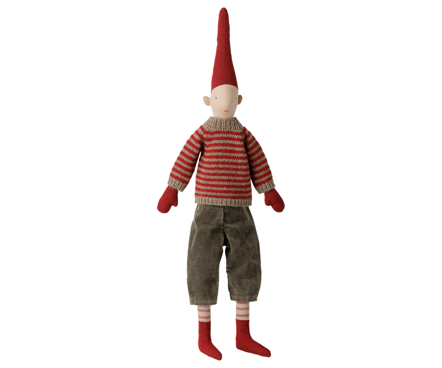 Maileg Pixy Dreng str. 3 - Stribet Strikket Sweater