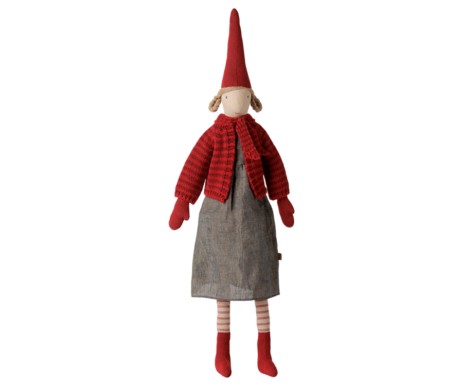 Maileg Pixy Pige str. 4 - Stribet Strikket Cardigan