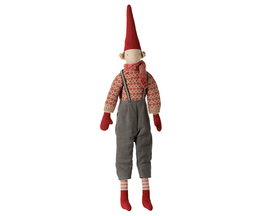 Maileg Pixy Dreng str. 4 - Strikket Sweater & Tørklæde