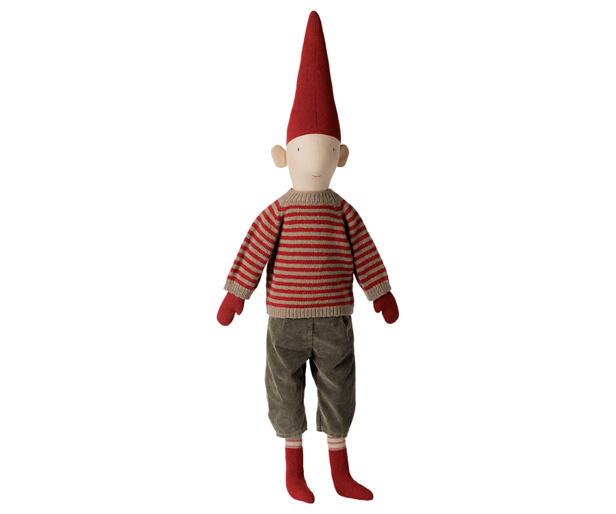 Maileg Pixy Dreng str. 5 - Stribet Strikket Sweater