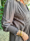 Isay Ane V-Neck Dress - Dark Brown