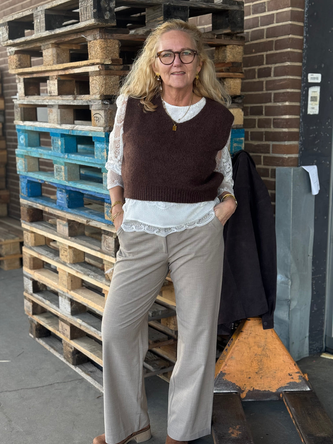 Marta du château Marlene Vest - Chocolate