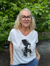 Cream Ying T-shirt - Artistic Paint Grey