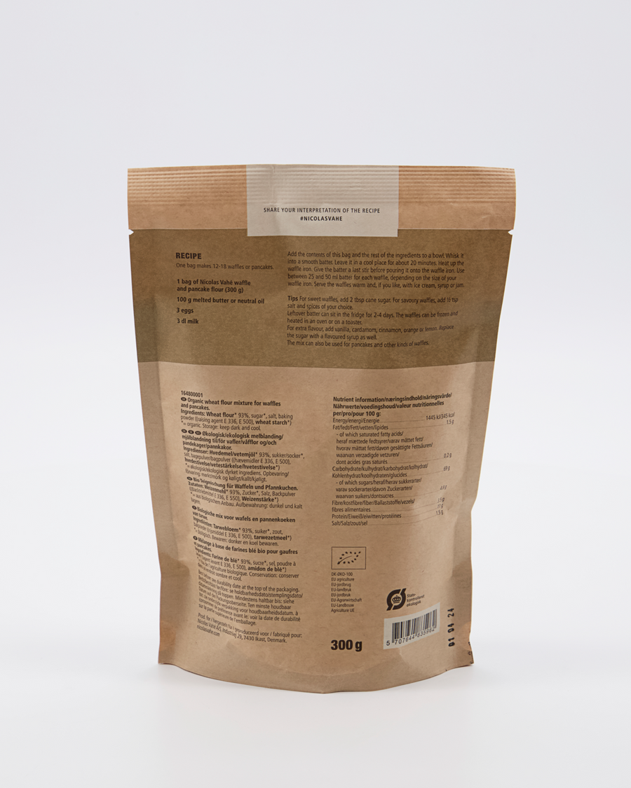 Nicolas Vahé Organic waffle & pancake mix | Nicolas Vahe | Køb online hos Moster D – Hurtig levering