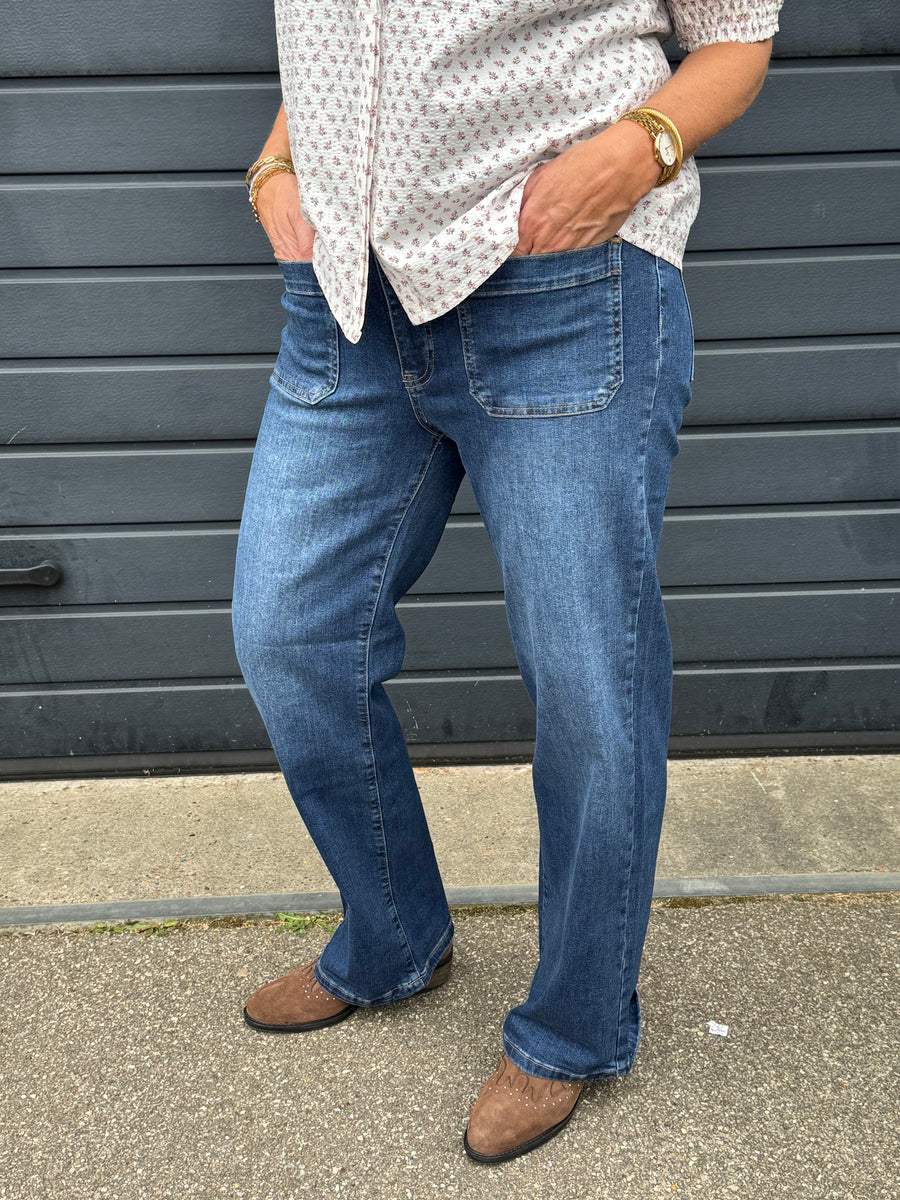 Isay Bologna Wide Jeans - Dark Denim