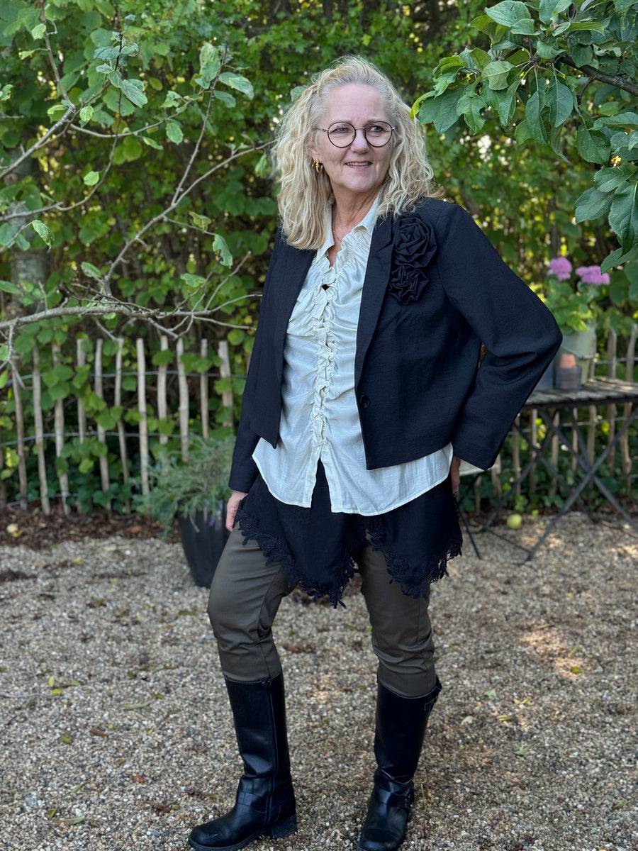Kaffe Gabby Blazer - Dark Grey Melange