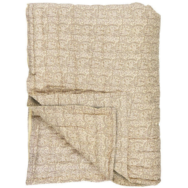 Ib Laursen Quilt, Alva mønster i beige/brun | Ib Laursen | Køb online hos Moster D – Hurtig levering