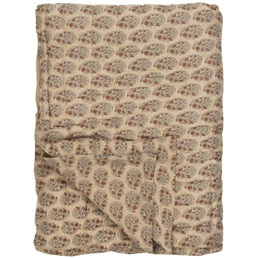 Ib Laursen Quilt, Agnes mønster i beige/brun | Ib Laursen | Køb online hos Moster D – Hurtig levering