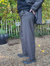 Kaffe Lenora 7/8 Pants - Dark Grey Check