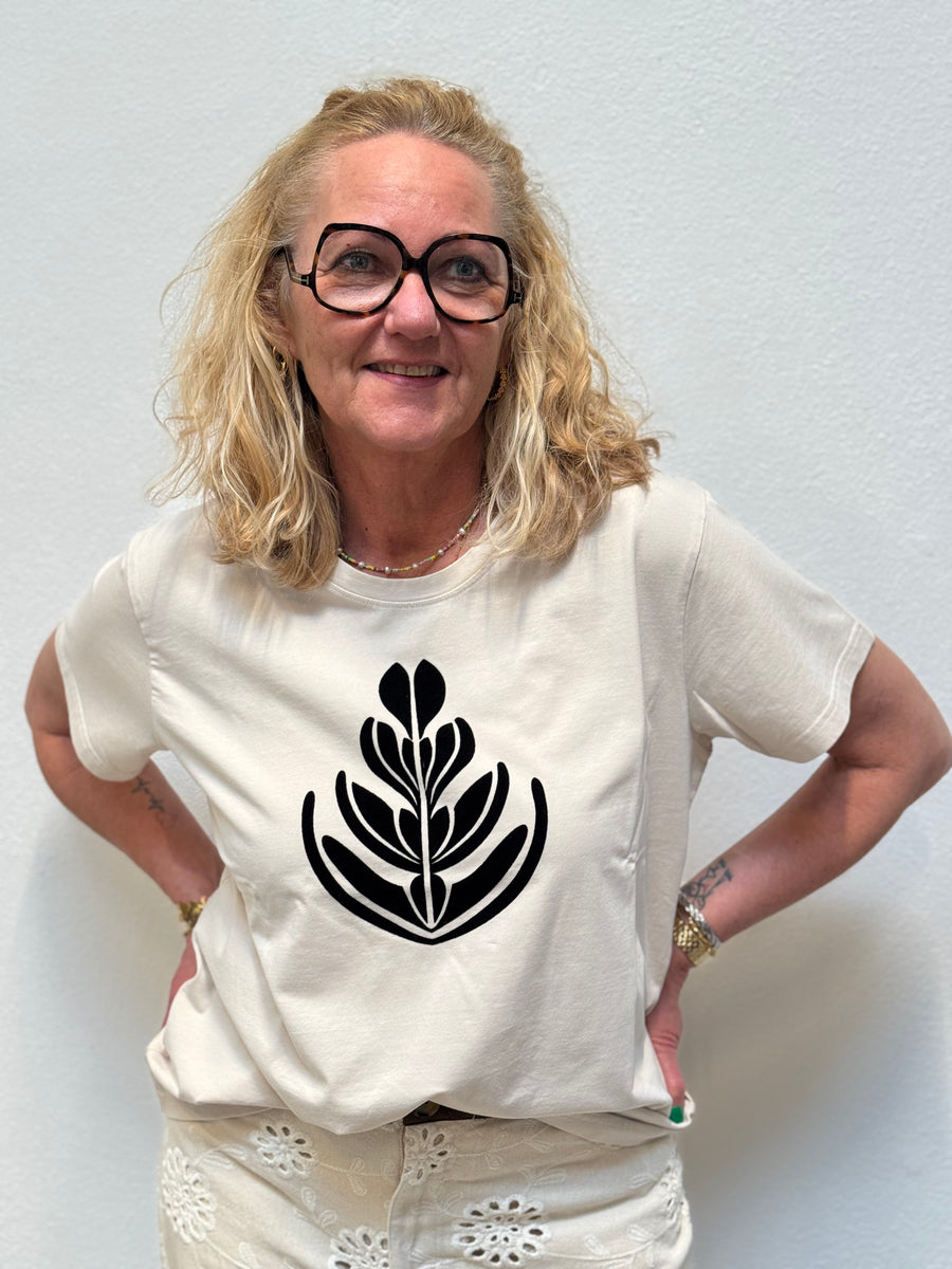 Costa Mani Florist Tee - Kit/Black