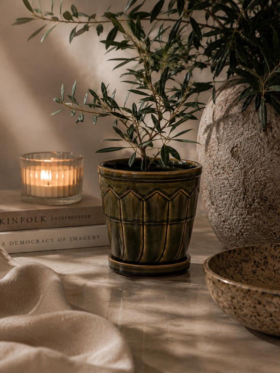 House Doctor Cora Mellem Planter - Grey