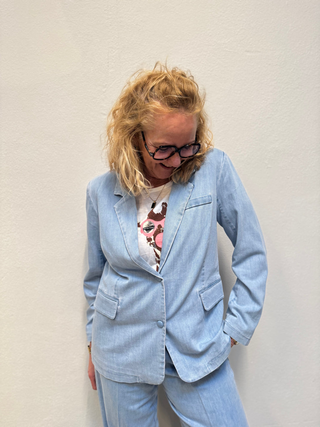 Nümph Alette Blazer - Light Denim Blue