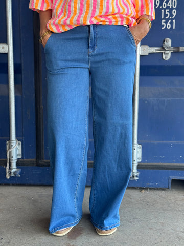Cream Visti Pant - Sanjose Indigo Blue Denim