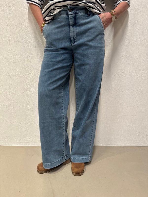 Nümph Amber HR Wide Acid Jeans - Medium Blue