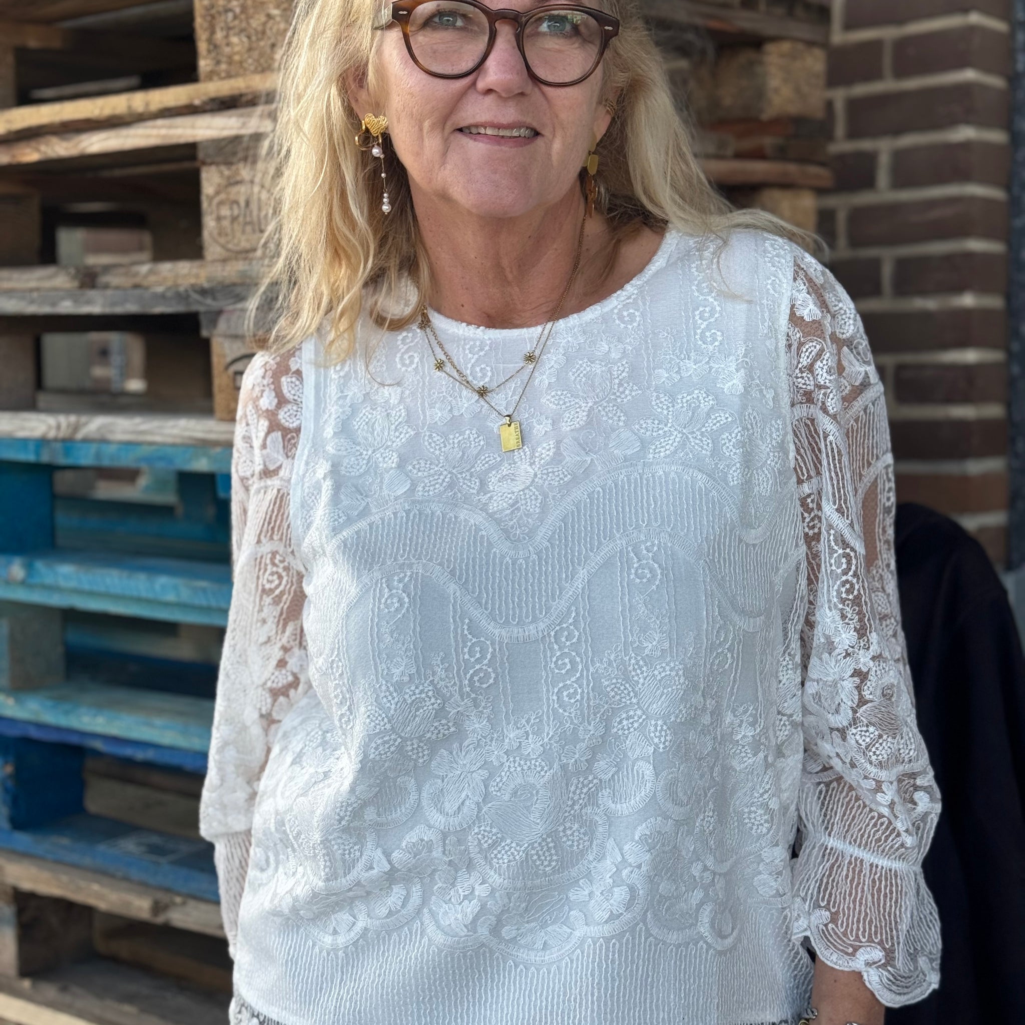 Cream Sanne Blouse - Whisper White