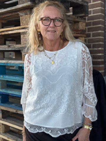 Cream Sanne Blouse - Whisper White