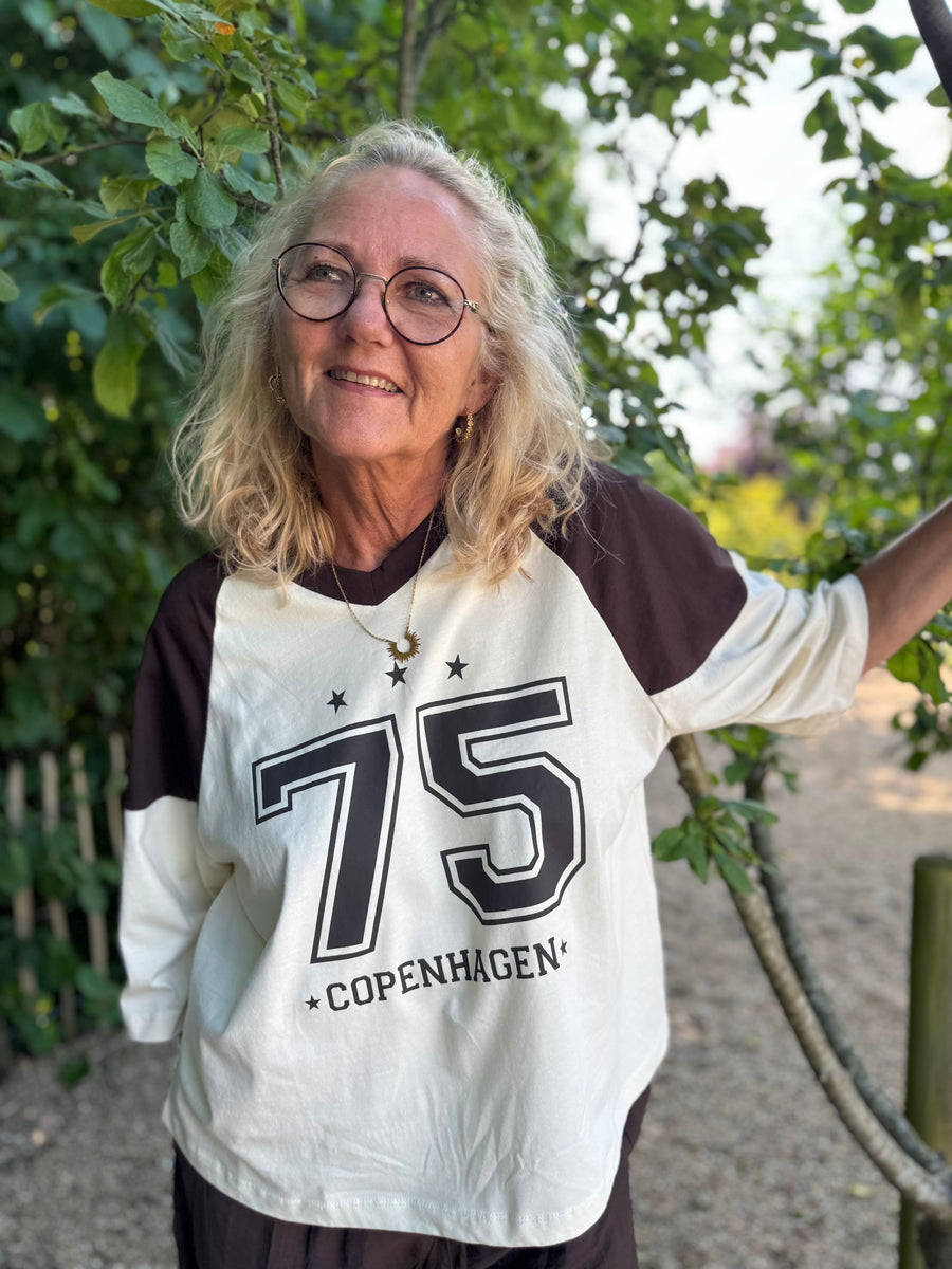 Kaffe Philine T-shirt - Turtledove/Coffee Bean