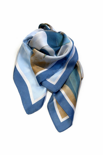 Moster D Tørklæde - Turkis/Blå