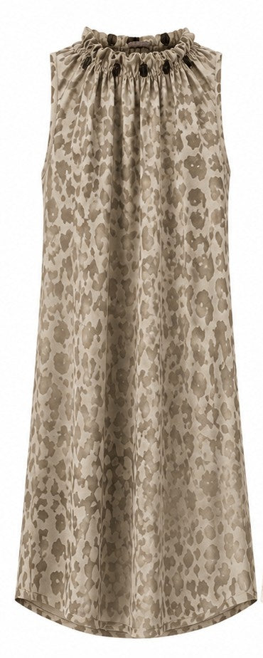 Marta du château Luppa Dress - Fango Leo