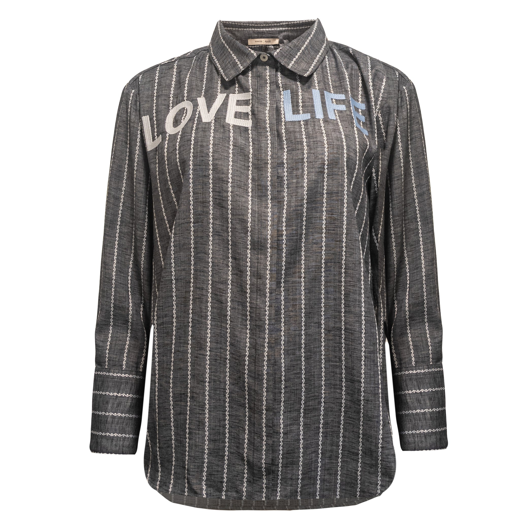 Costa Mani Letters Shirt - Black (PRE-ORDRE SEPTEMBER)