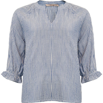Costa Mani Addie Blouse - Blue/White