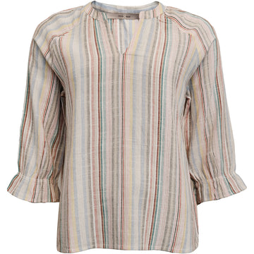 Costa Mani Addie Blouse - Multi Color Stripe