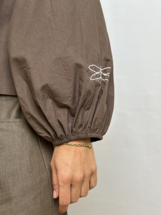 Gaspar Valencia Poplin Shirt - Brown  (PRE-ORDRE SEPTEMBER)