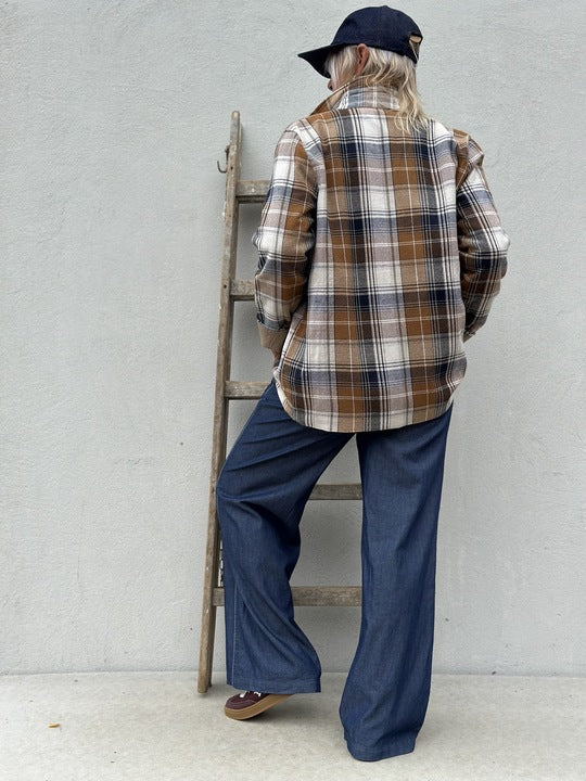 Gaspar Stockholm Check - Camel  (PRE-ORDRE SEPTEMBER)