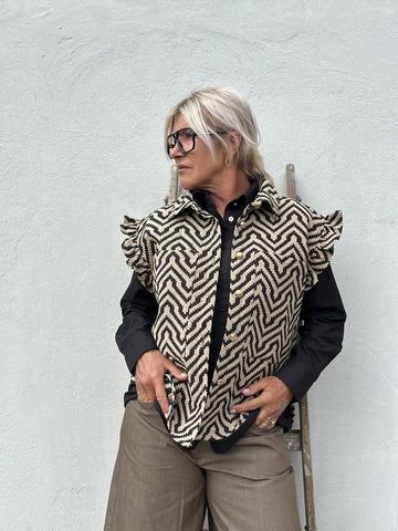 Gaspar Toronto Waistcoat - Dark Sand