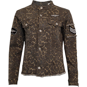 Costa Mani Foxy Leopard Jacket - Grey Leo