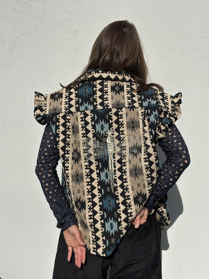 Gaspar Toronto Waistcoat - Blue