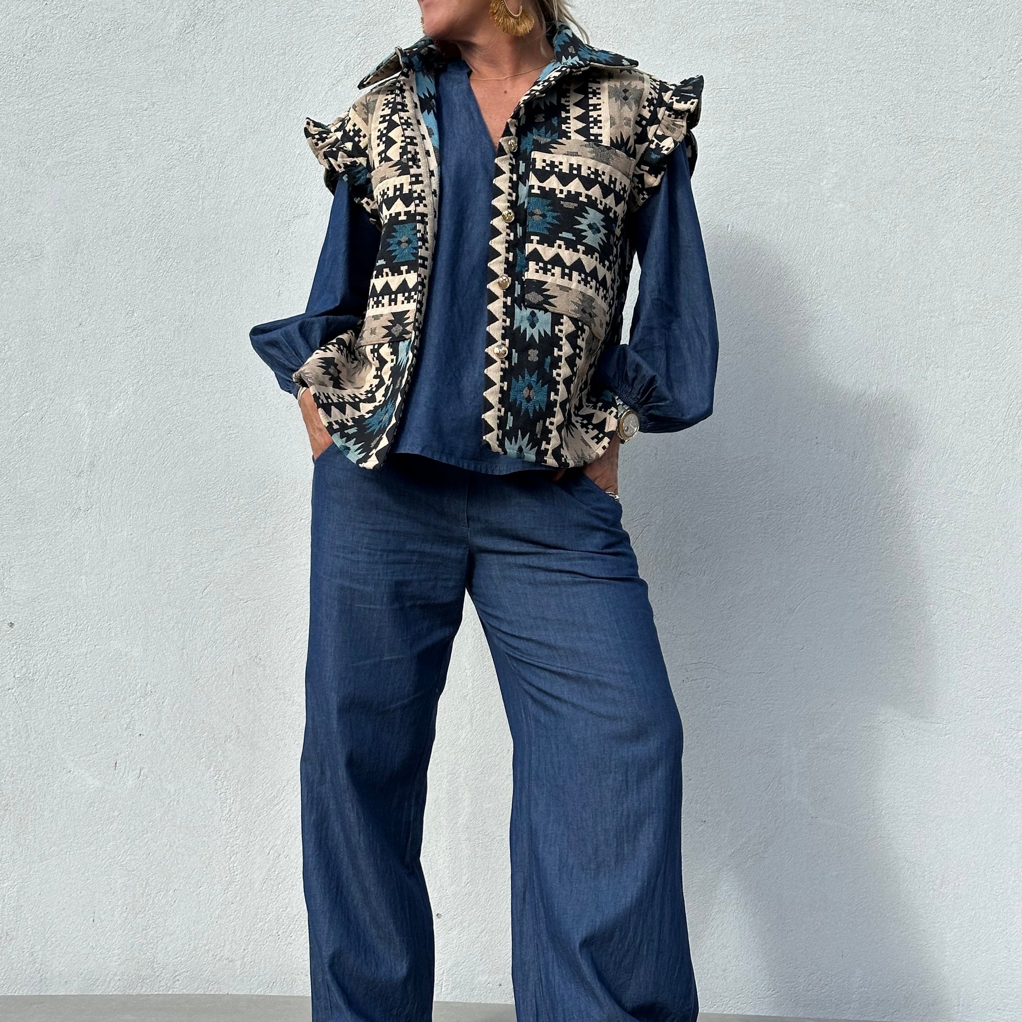 Gaspar Toronto Waistcoat - Blue