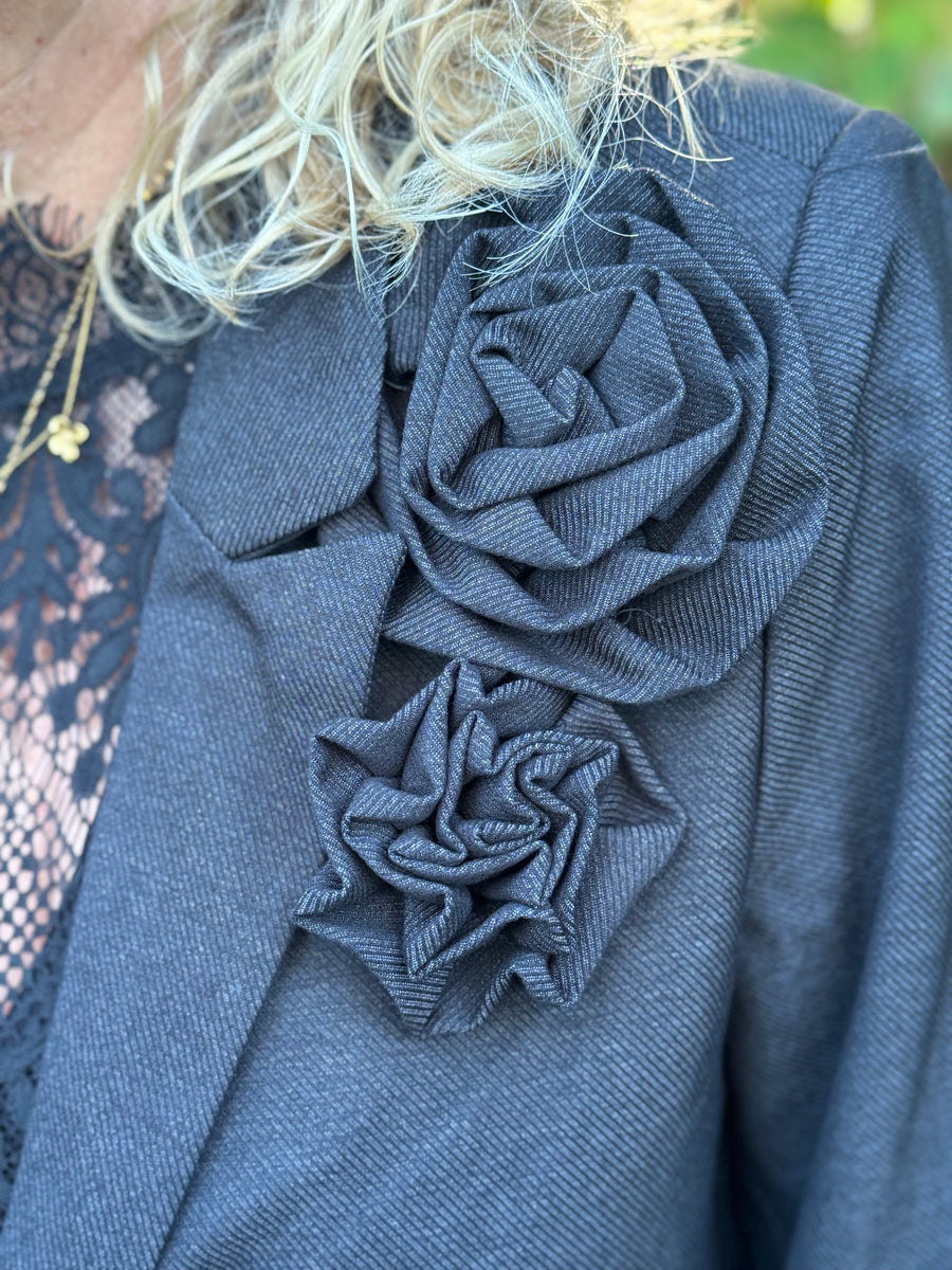 Kaffe Gabby Blazer - Dark Grey Melange
