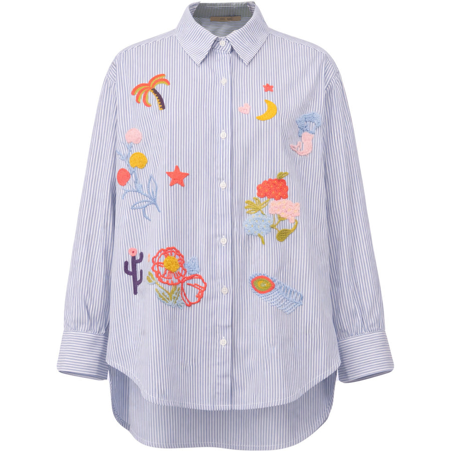 Costa Mani Mia Shirt - Stripe/Palm