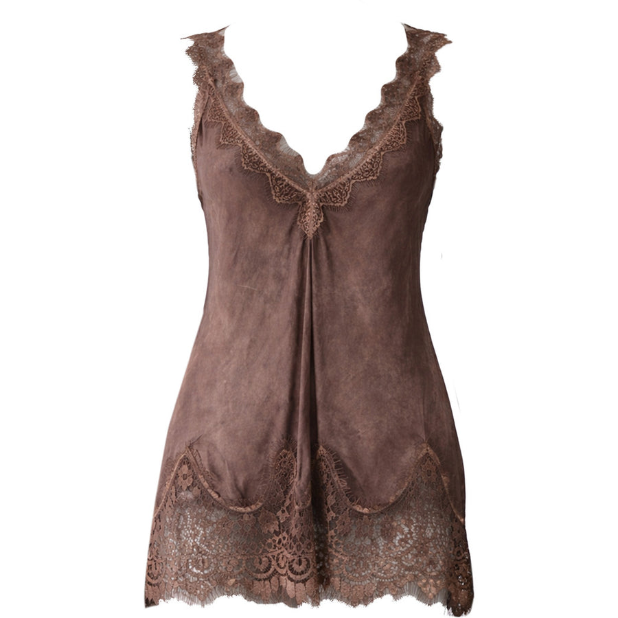 Costa Mani Mila Lace Top - Choco