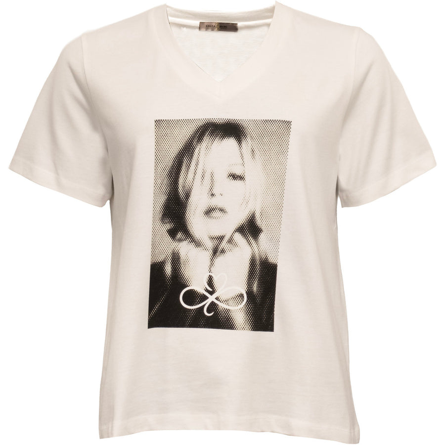 Costa Mani Face V Tee - White/Black