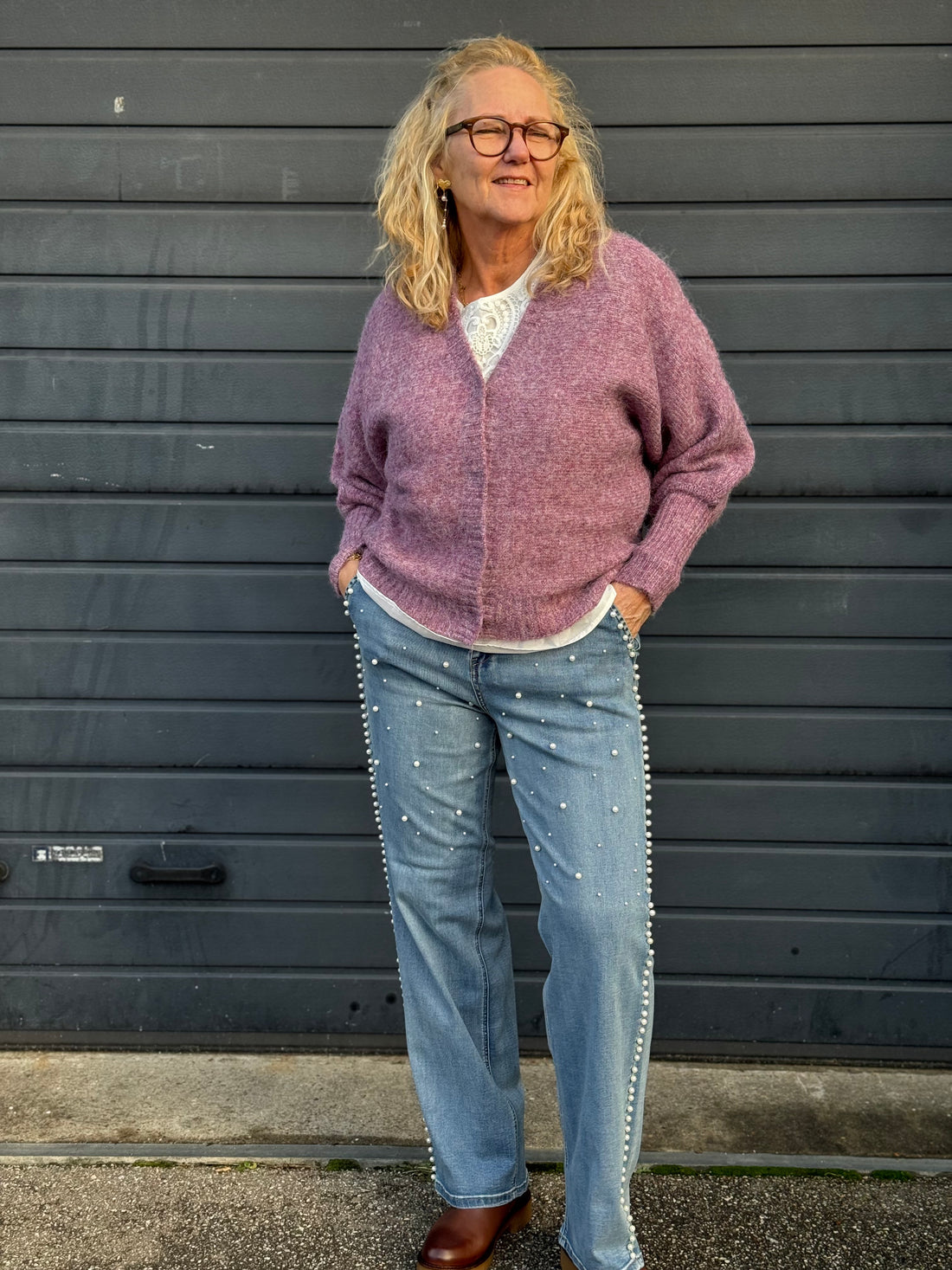 Kaffe Cuba Knit Cardigan - Tulipwood Melange