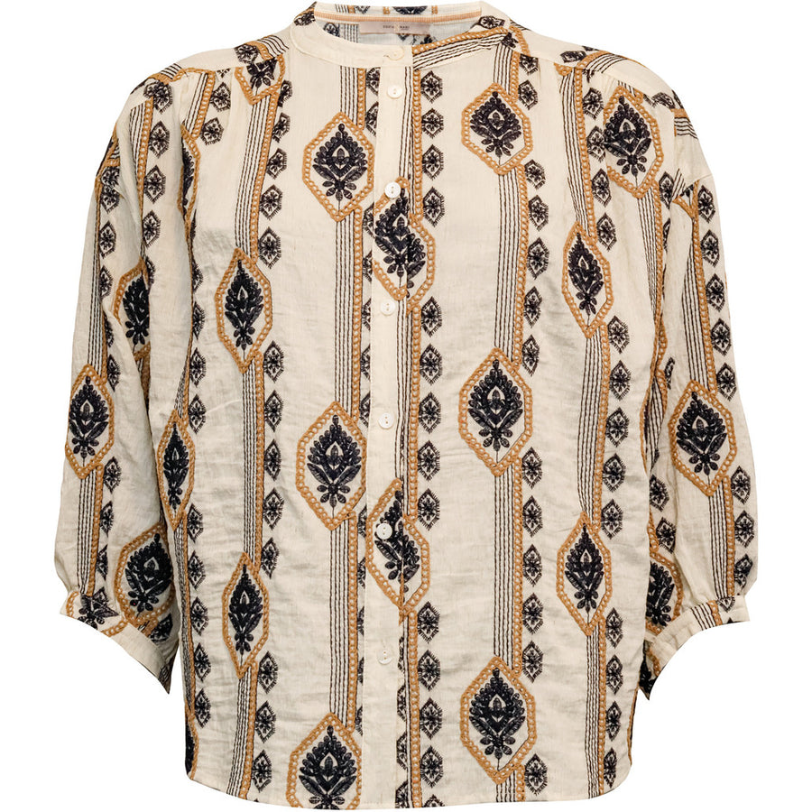 Costa Mani Crocus Shirt - Dark Blue Pattern