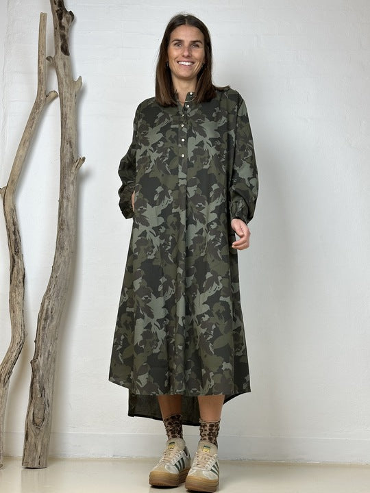 Gaspar Luna Camo Dress - Green