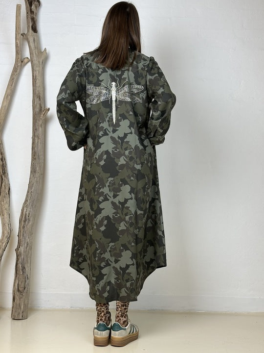 Gaspar Luna Camo Dress - Green