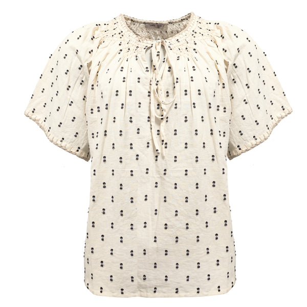 Costa Mani Gwennie Blouse - Black/Whisper