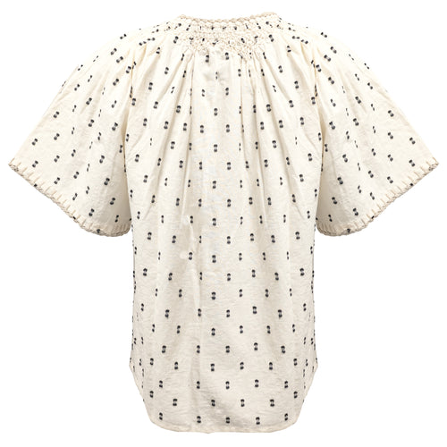 Costa Mani Gwennie Blouse - Black/Whisper